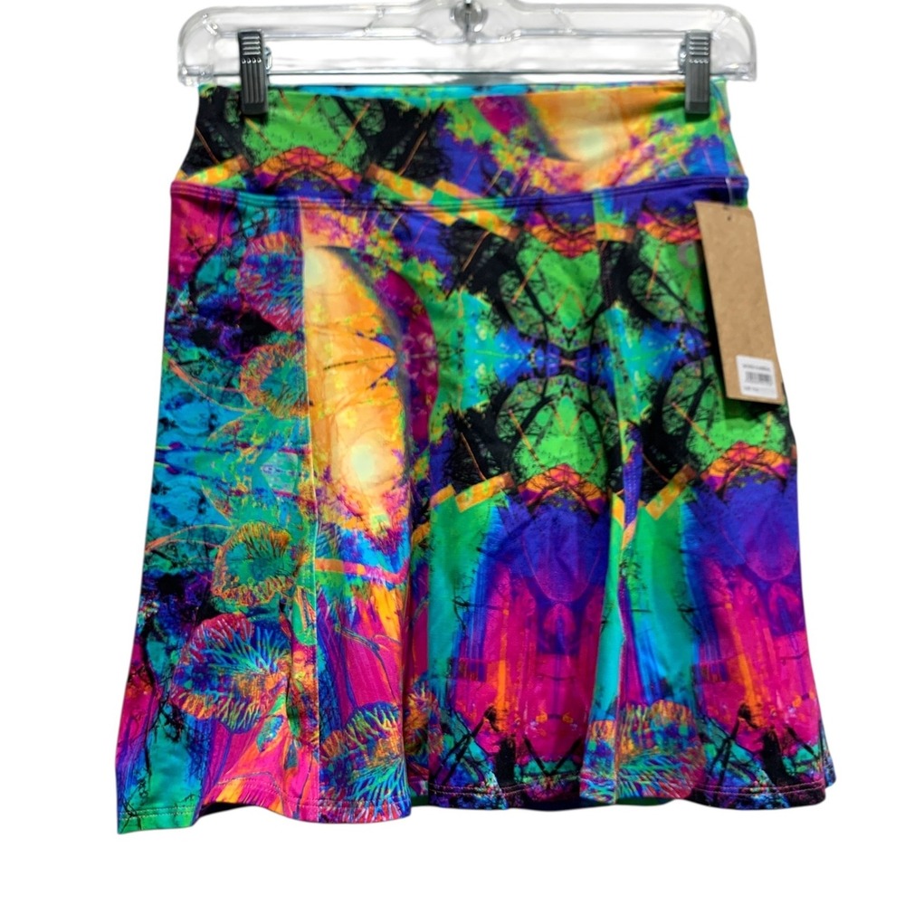 DONA.JO Skirt Size S Surreal Multicolor Athletic Skort Activewear Women